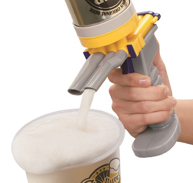 beer hour uriko salesgirl baseball match game foamy froth drink dispenser