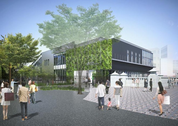 jr harajuku station redesign revamp olympics change glass building