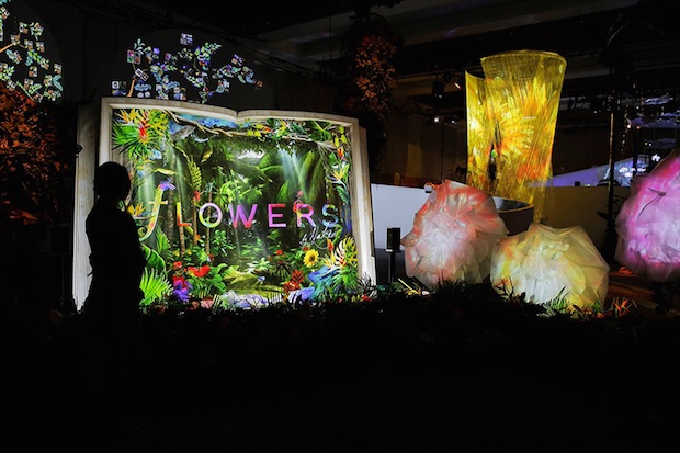 flowers naked paradiso midtown tokyo roppongi event installation