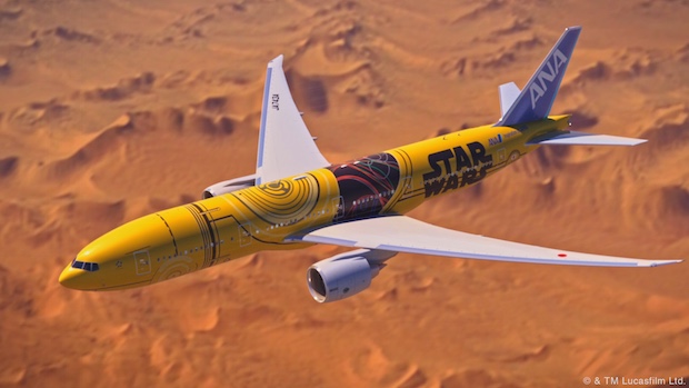 ana c3po airplane jet star wars domestic flights