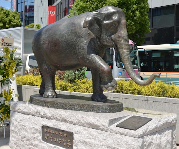 hanako elephant tokyo kichijoji inokashira park statue