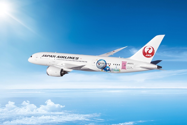 japan airlines JAL doraemon plane beijing tokyo haneda Guangzhou