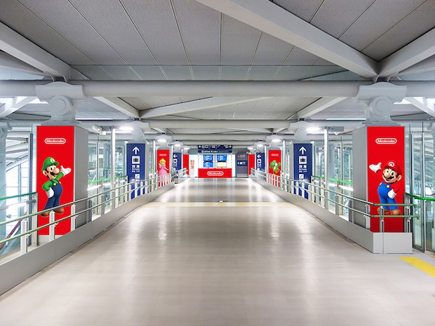 nintendo mario video game check-in play kansai airport