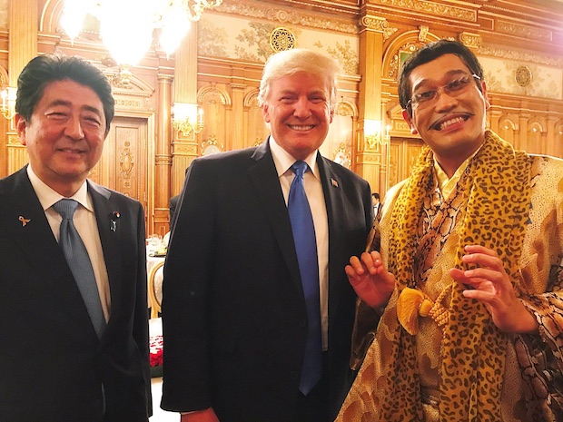 donald trump piko taro shinzo abe meet tokyo japan