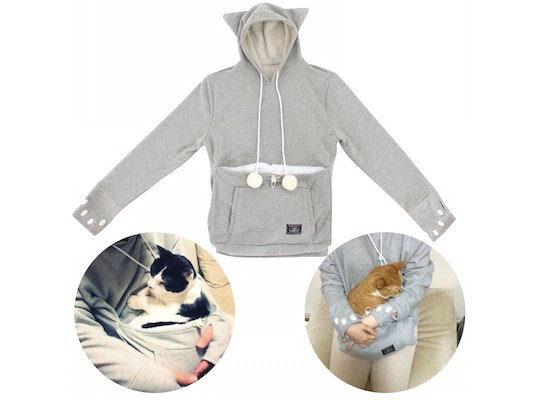 mewgaroo hoodie cat pouch snuggle cuddle clothes