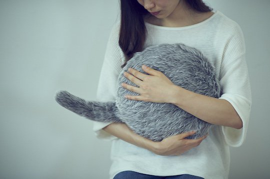 qoobo tailed cushion robot japan healing pet cat
