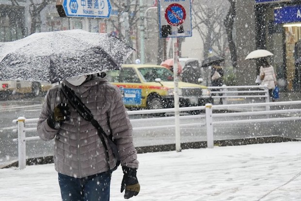 tokyo snowfall winter heavy