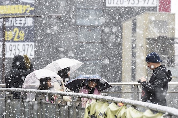 tokyo snowfall winter heavy