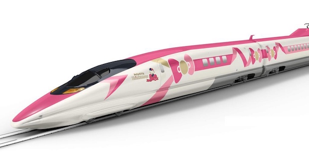 hello kitty shinkansen bullet train