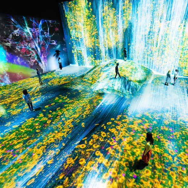 mori building teamlab digital art museum borderless immersive tokyo projection technology