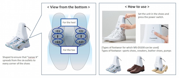 panasonic shoe smell odor deodorizer MS-DS100