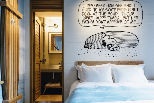 peanuts hotel japan kobe snoopy guest rooms