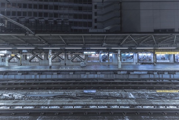 typhoon trami shinjuku station tokyo japan city ghost town deserted photo image