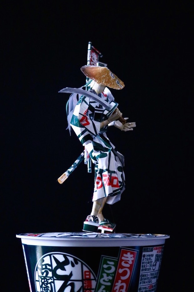 nissin donbei noodles instant samurai warrior figure model crafted japanese