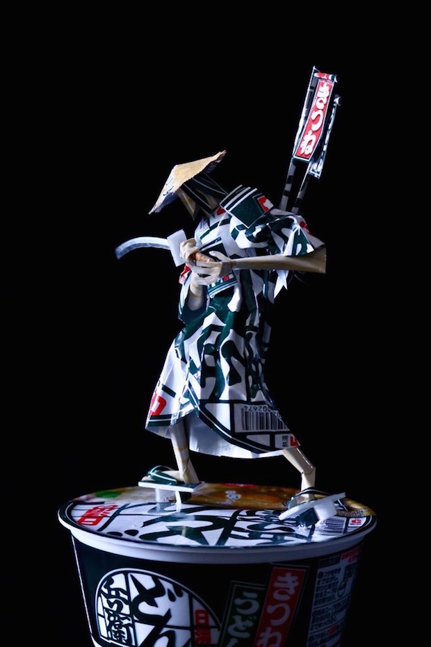 nissin donbei noodles instant samurai warrior figure model crafted japanese