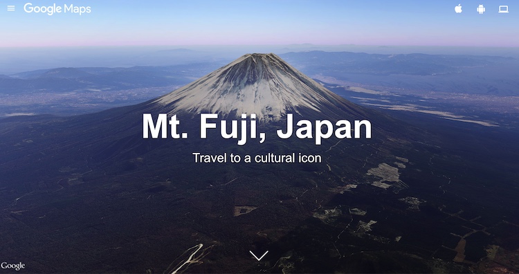 google maps street view fuji mountain japan travel