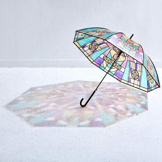 stained glass umbrella japan rainy season