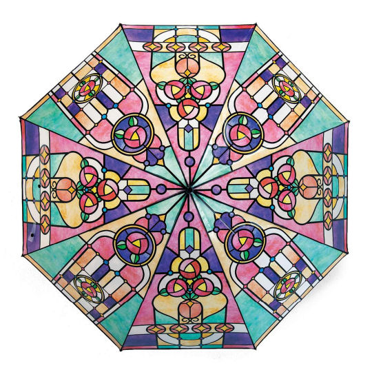 stained glass umbrella japan rainy season