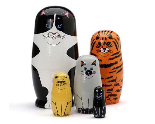 Feline Five Stacking Cat Dolls