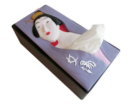 Omoshiroi Tissue Case Bathing Geisha