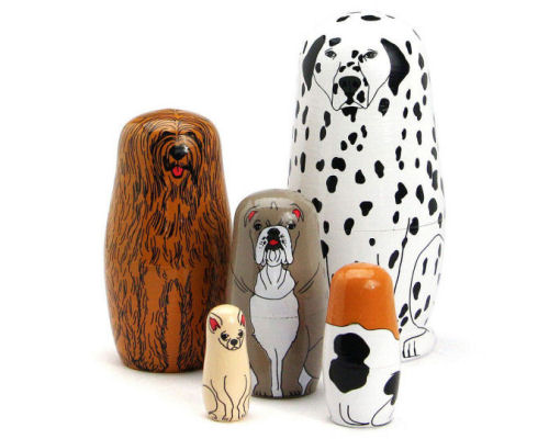 Partners Five Stacking Dog Dolls