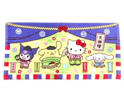 Sumo and Sanrio Characters Bath Towel