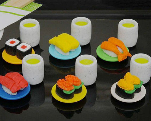 Conveyor Belt Sushi Erasers (Pack of 60)