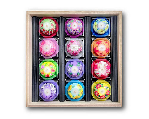 Hanarousoku 12 Flower Candles Gift Box